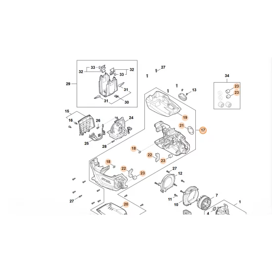STIHL  Obudowa silnika FA09 600 0802